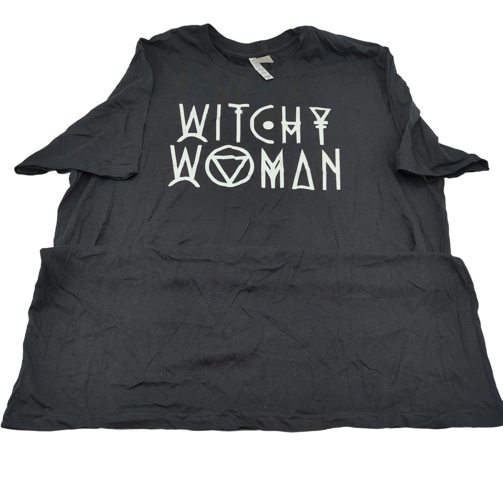 Bella Canvas Witchy Woman Graphic Tee Shirt Black 2XL Occult Goth Cotton